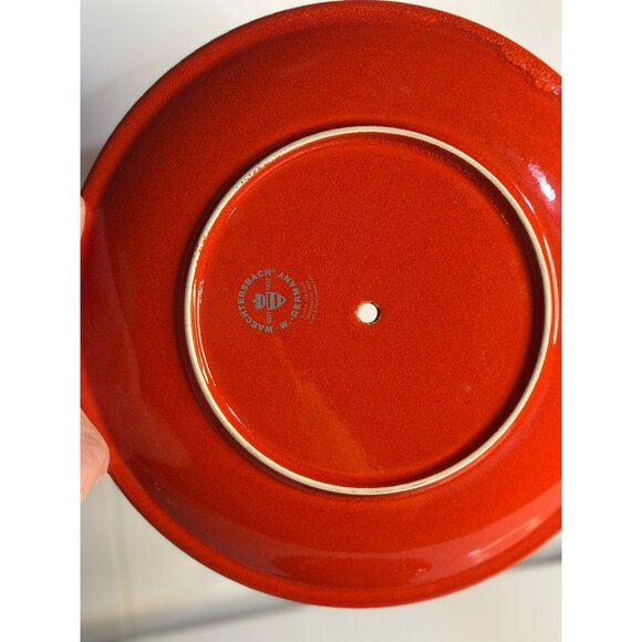 VTG Waechtersbach 7.5" Red Christmas Tree Cake Tier Replacement Plates W. German - Picture 5 of 8